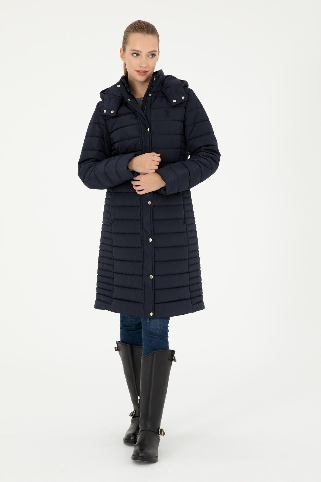 Женское темно-синее пальто - U.s. polo assn фото 4