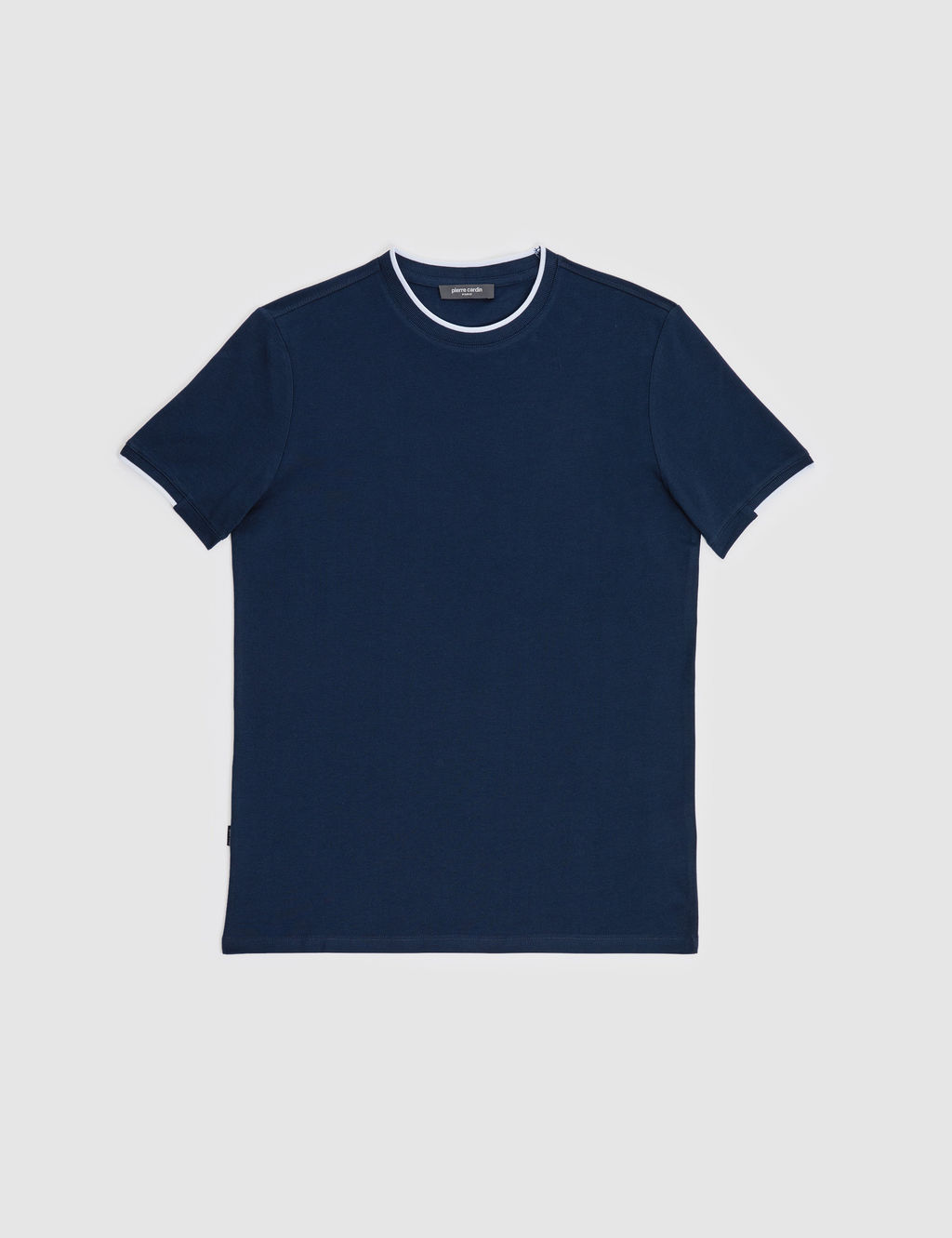 Lacivert Slim Fit %100 Pamuk Bisiklet Yaka Ti__rt
