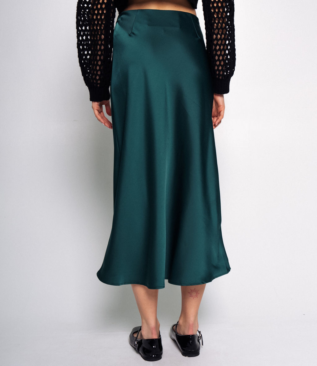Юбка #КТ2103, изумрудный - Dommod фото 3