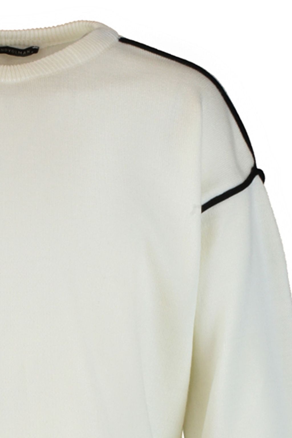 TRENDYOL MAN Siyah Oversize Bisiklet Yaka Biye Detayl? Triko Kazak TMNAW22KZ0142 - Trendyolmilla фото 8