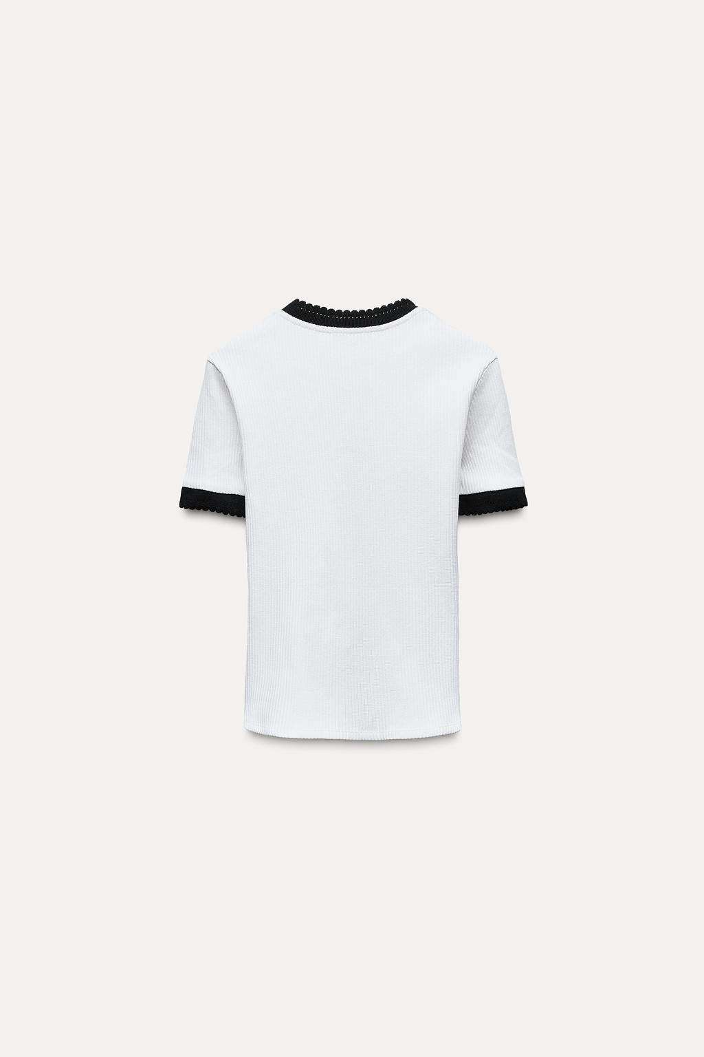 CONTRAST RIBBED CARDIGAN - Zara фото 5