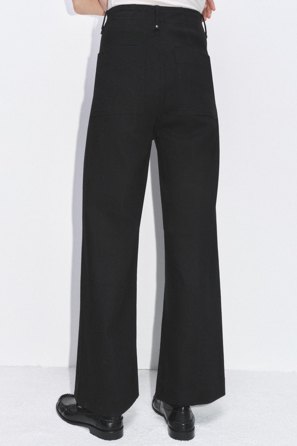 JEANS ZW COLLECTION TAILORED WIDE LEG TIRO ALTO / Negro - Zara фото 5