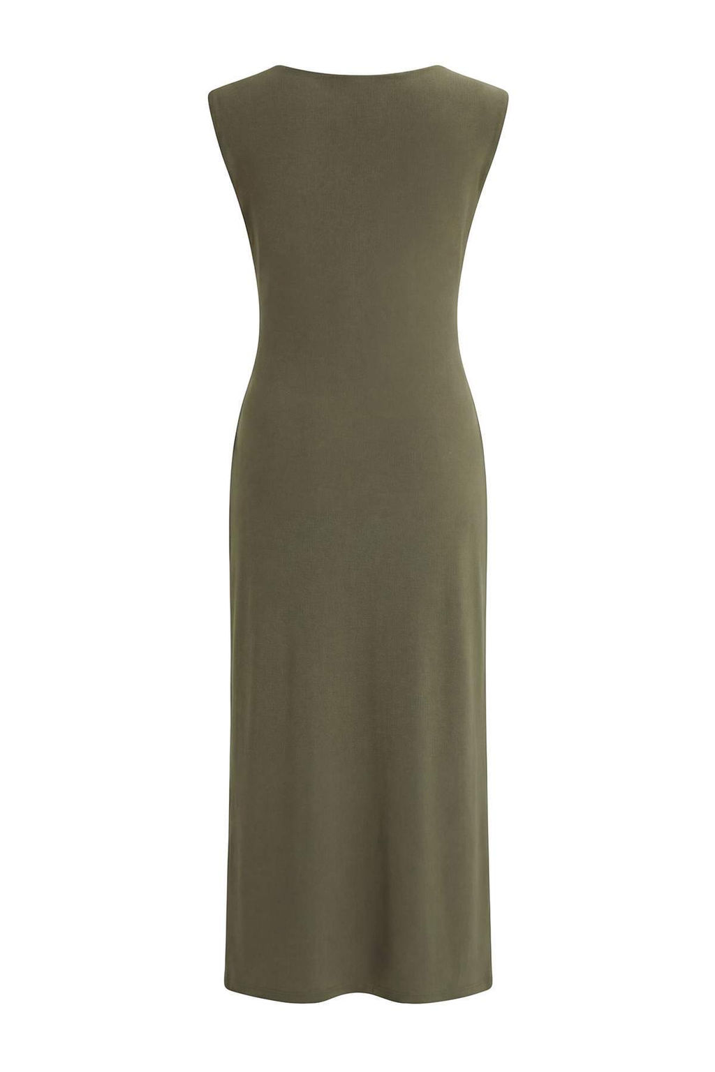 Haki A-Kesim/Can Form Kolsuz Midi Esnek Orme Elbise TWOSS26EL00011 - Trendyolmilla фото 2