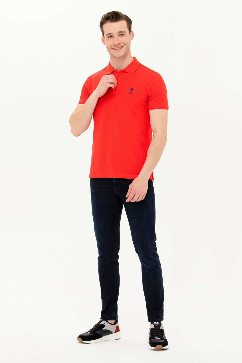 Мужская красная базовая футболка - U.s. polo assn фото 18