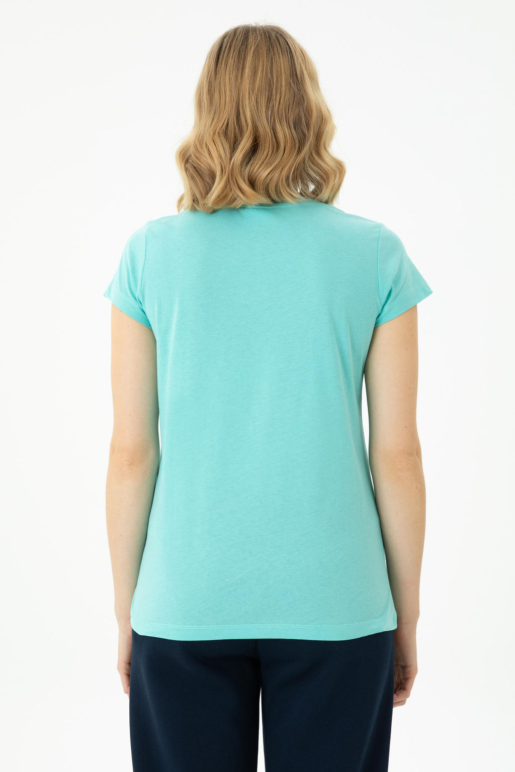 Женская мятная базовая футболка - U.s. polo assn фото 12