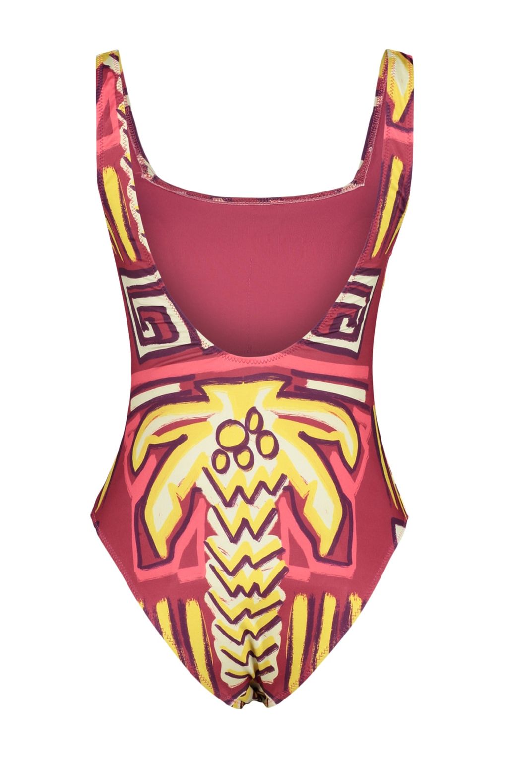 Tropikal Desenli Kare Yaka Normal Paca Mayo TBESS23MA00338