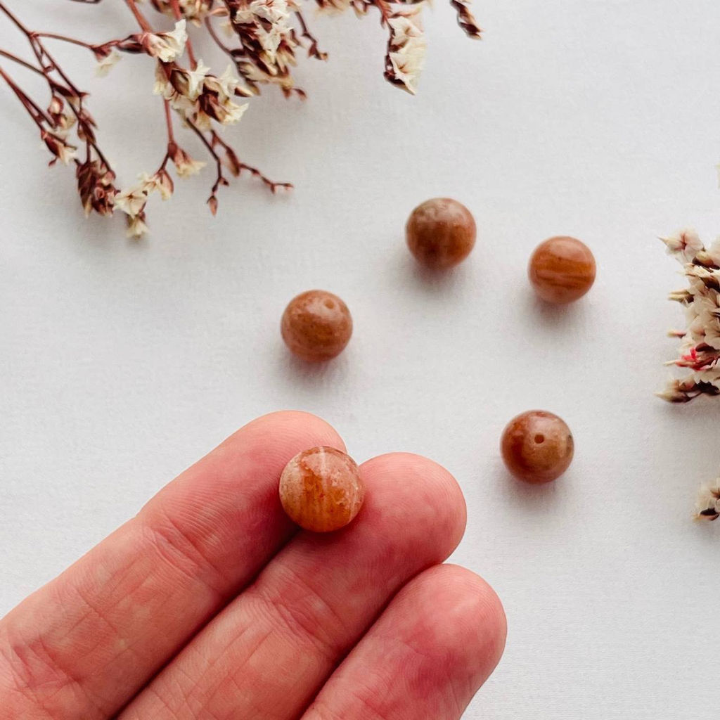 Бусины для украшений из Солнечного камня (5 шт)