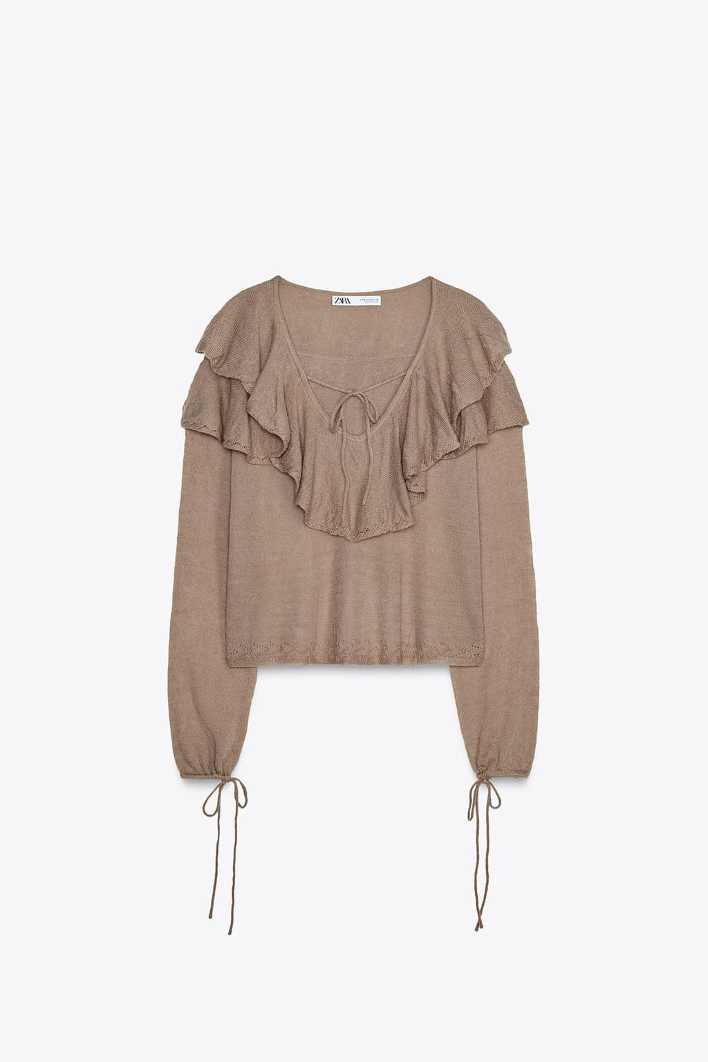 RUFFLED KNIT SWEATER - Zara фото 2