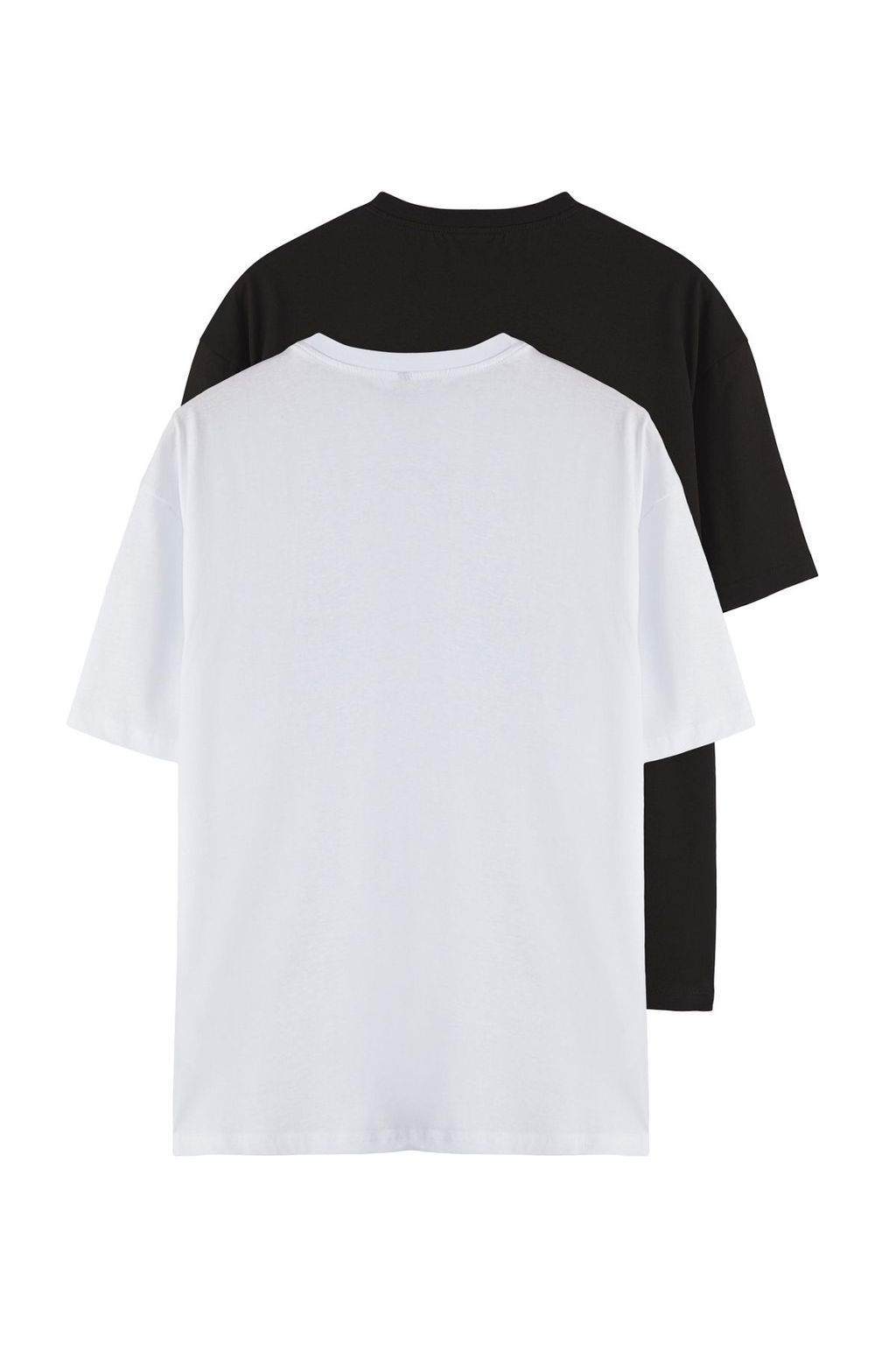 TRENDYOL MAN Beyaz-Siyah Oversize/Genis Kesim 2li Paket Kartal Bask?-Duz %100 Pamuk T-Shirt TMNSS25TS00214 - Trendyolmilla фото 11