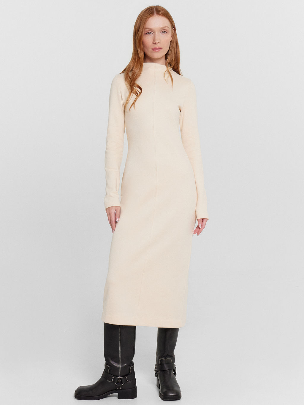 Платье женское кремовое св.бежевый меланж 5120-А 152668