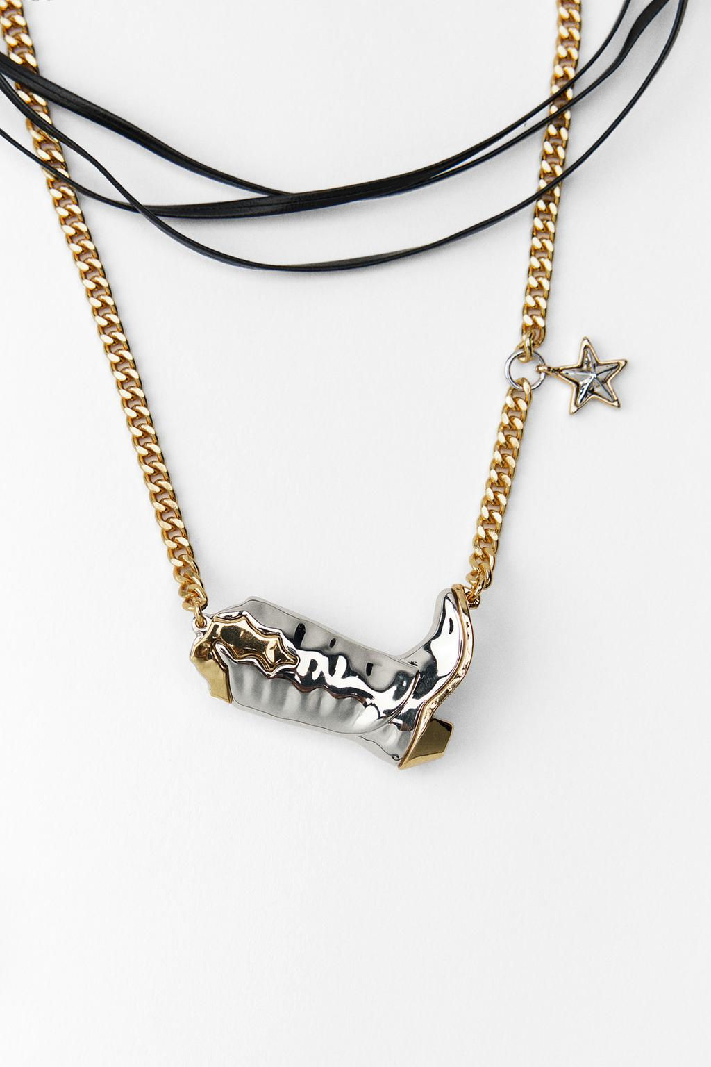PACK OF 2 COWBOY BOOT BEADED NECKLACES - Zara фото 5