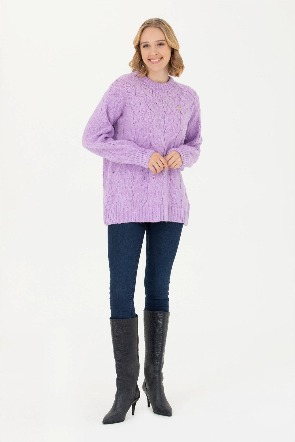 Женский сиреневый свитер - U.s. polo assn фото 11