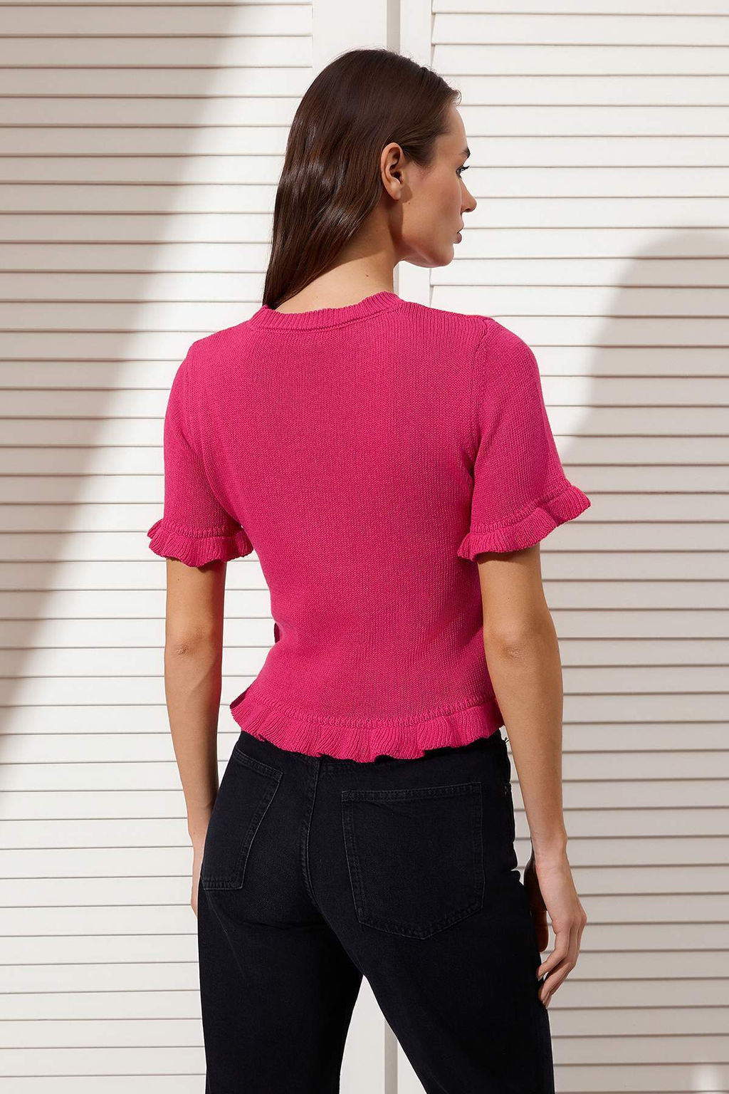 Fusya F?rf?r Detayl? Bisiklet Yaka Triko Bluz TWOSS26BZ00135
