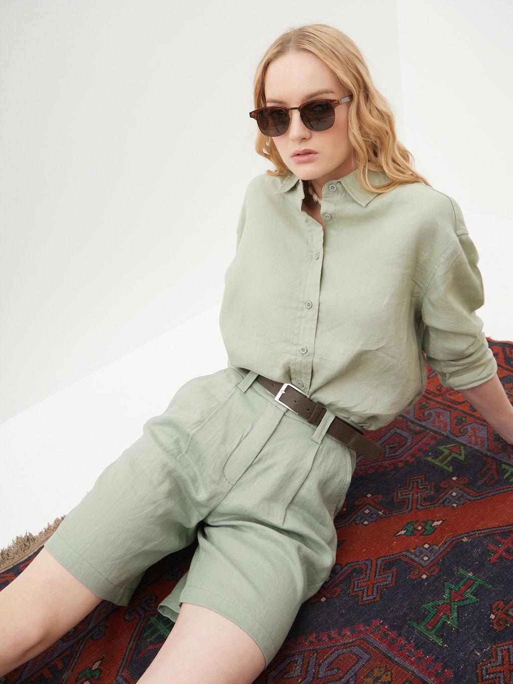 Женские льняные Шорты - Mossmore фото 10