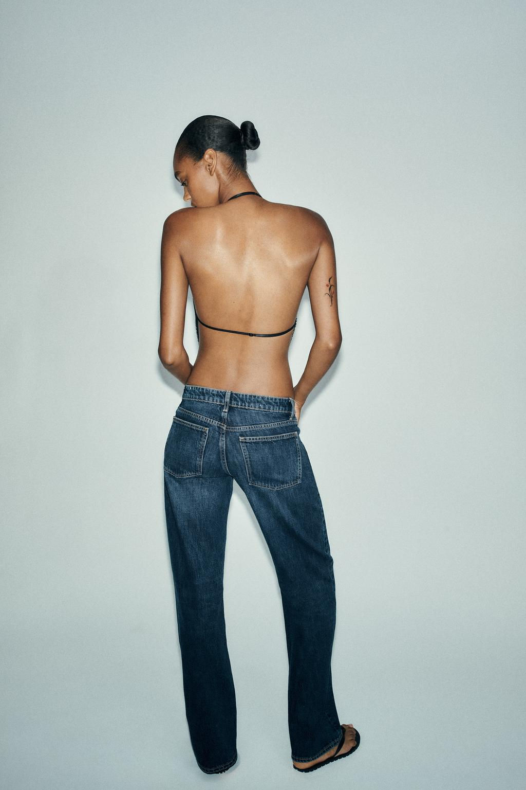 TRF WIDE-LEG LOW-RISE JEANS - Zara фото 42