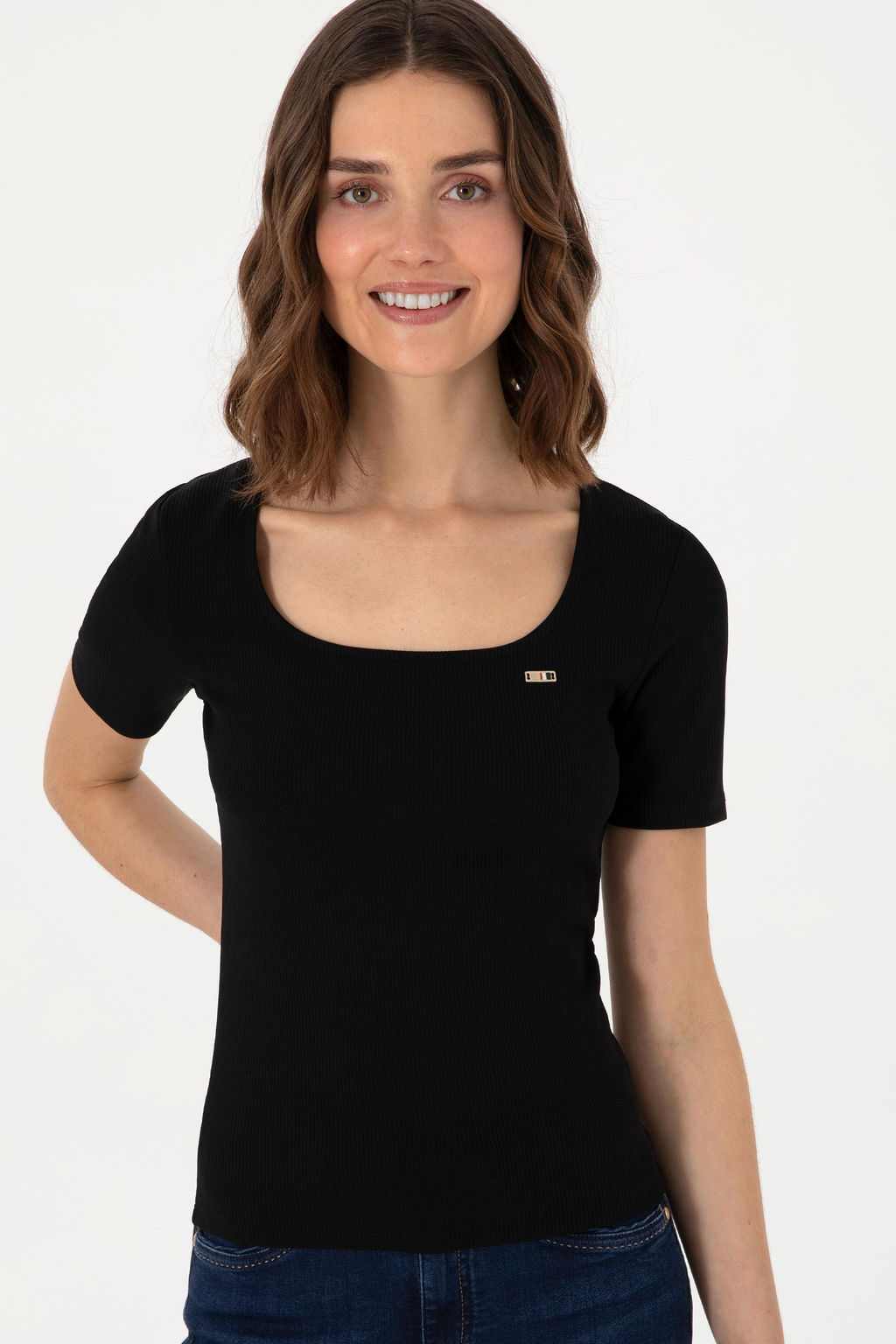 Kad_n Siyah Ti__rt Sepette S_rpriz _ndirim - U.s. polo assn фото 3