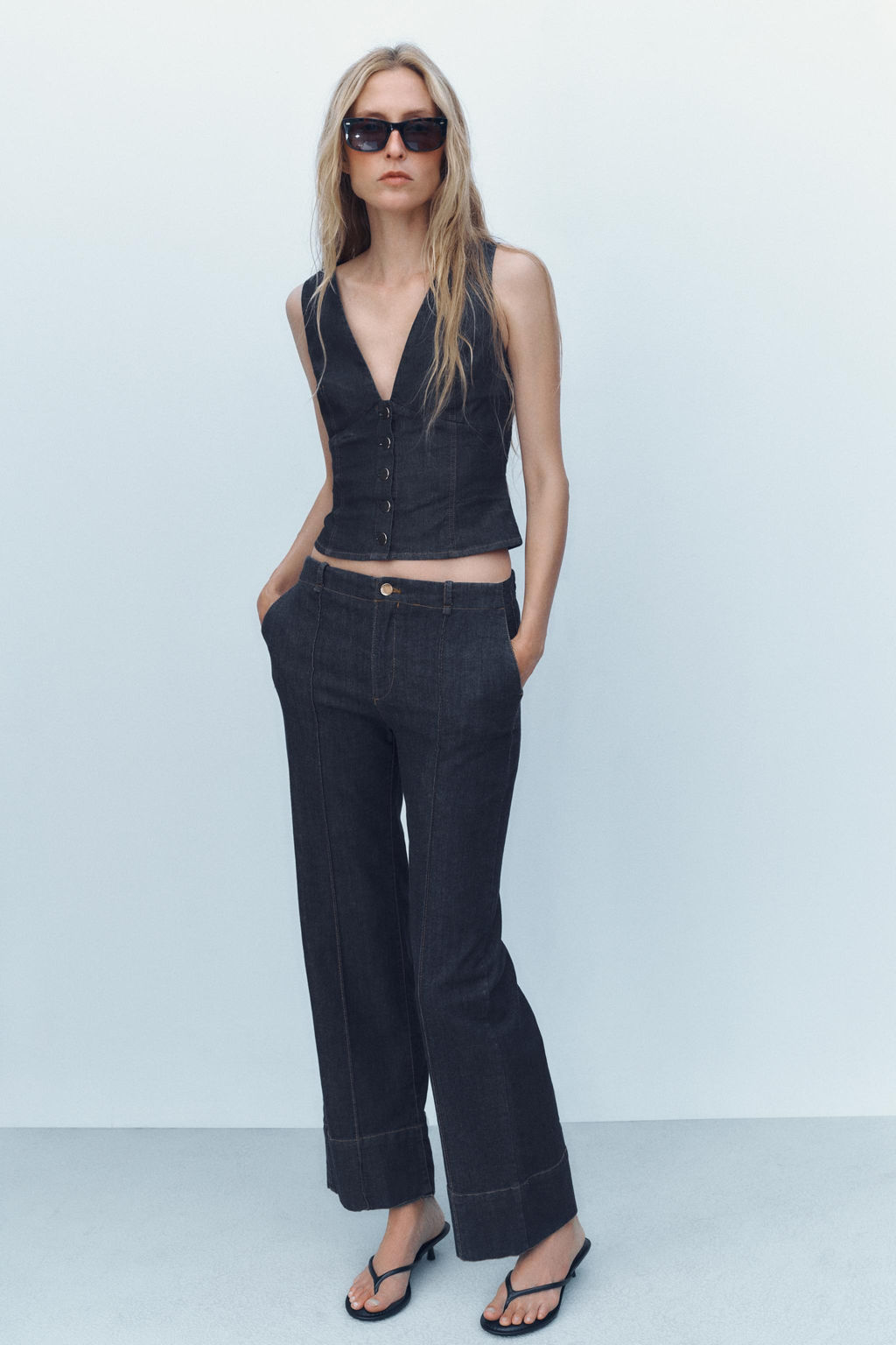Z1975 DENIM CROP TOP - Zara фото 9