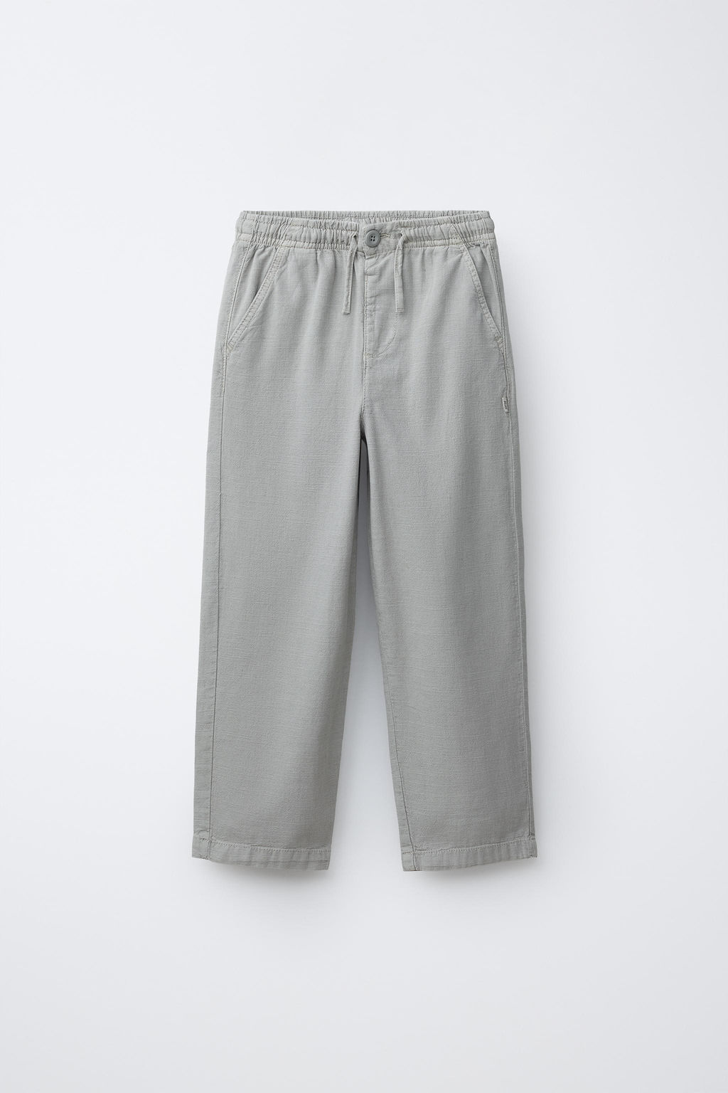 PANTAL?N FLUIDO ALGOD?N / Gris perla