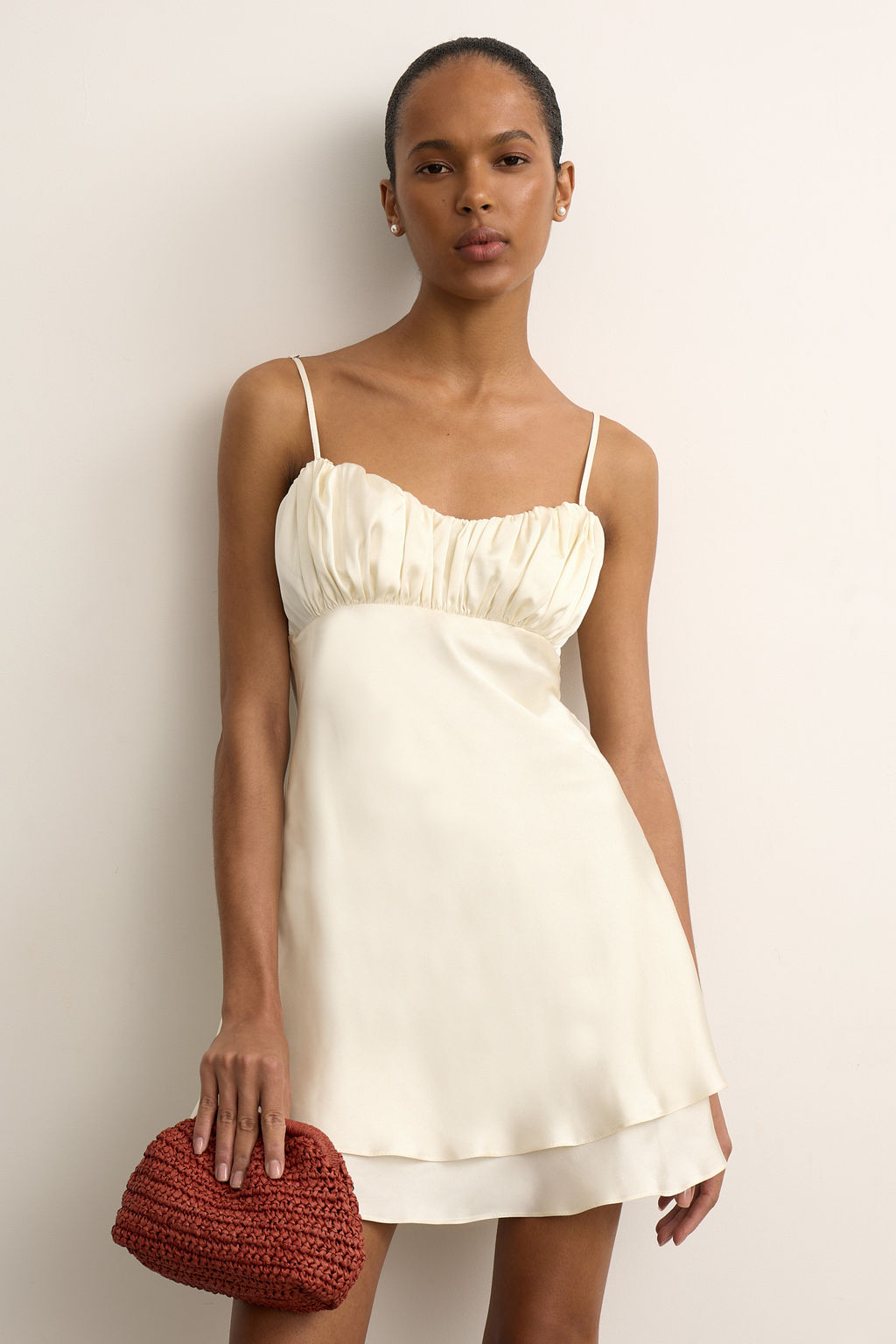 Платье из сатина с декоративным лифом - Mollis фото 2