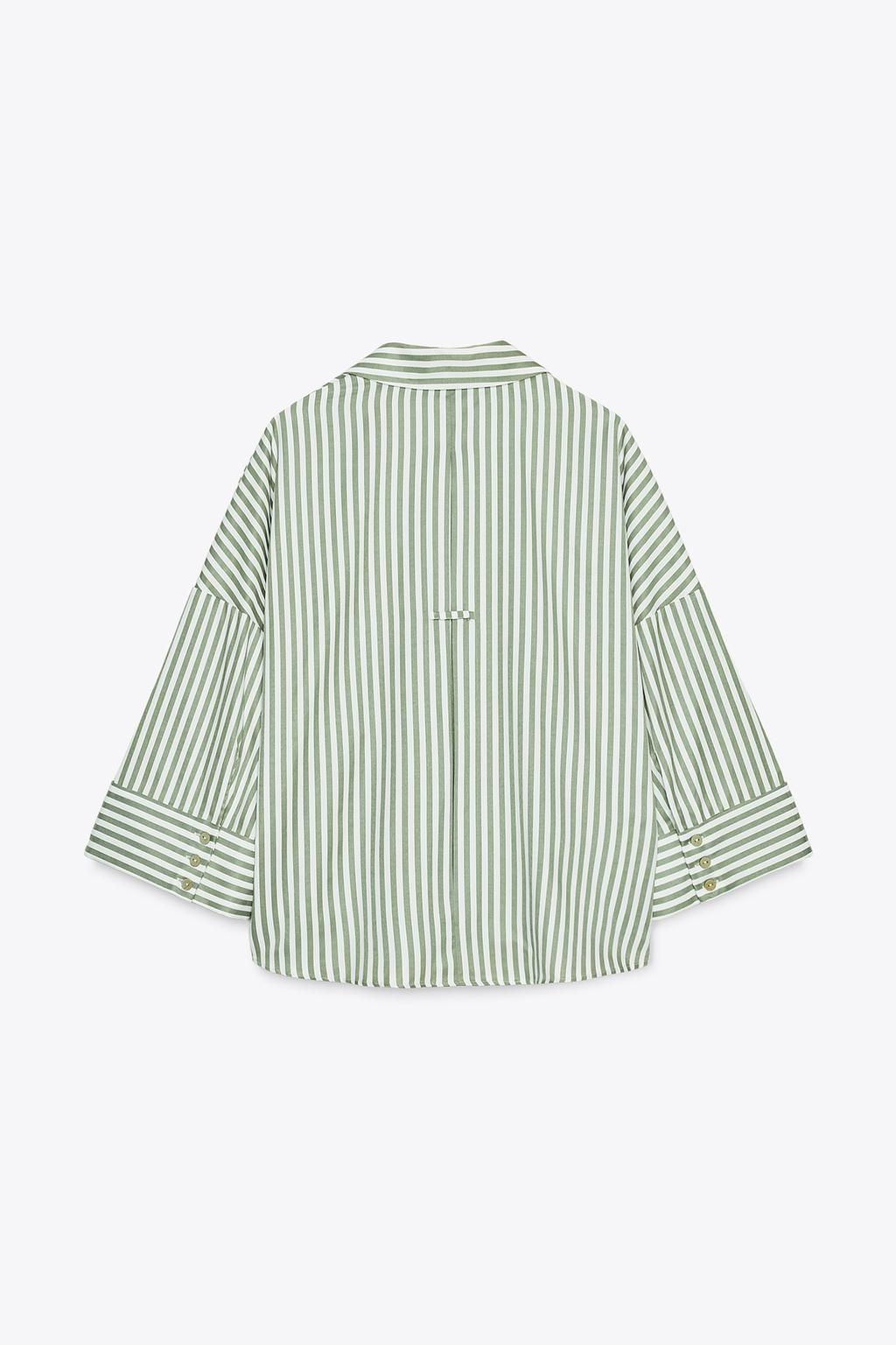 STRIPED SHIRT WITH TURN-UP SLEEVES - Zara фото 7