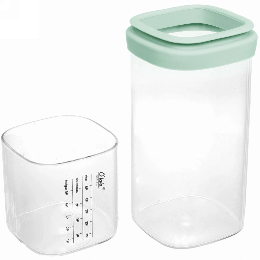 Банка для продуктов стеклянная 700мл "Olala" с мерный стаканом