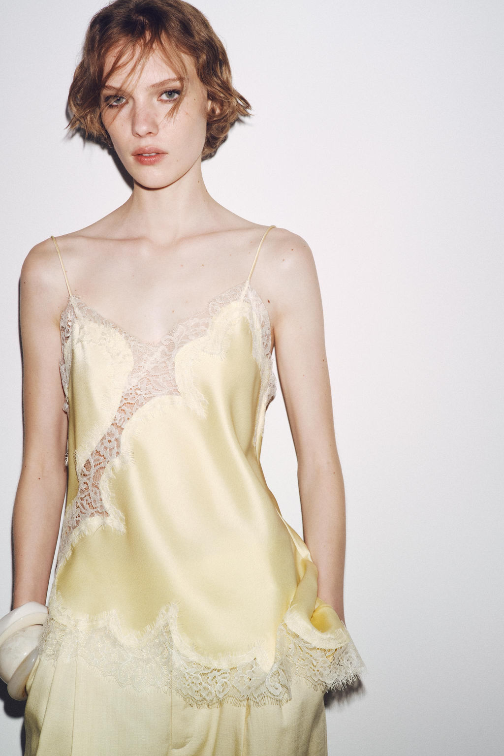 ZW COLLECTION LACE CAMISOLE TOP - Zara фото 6