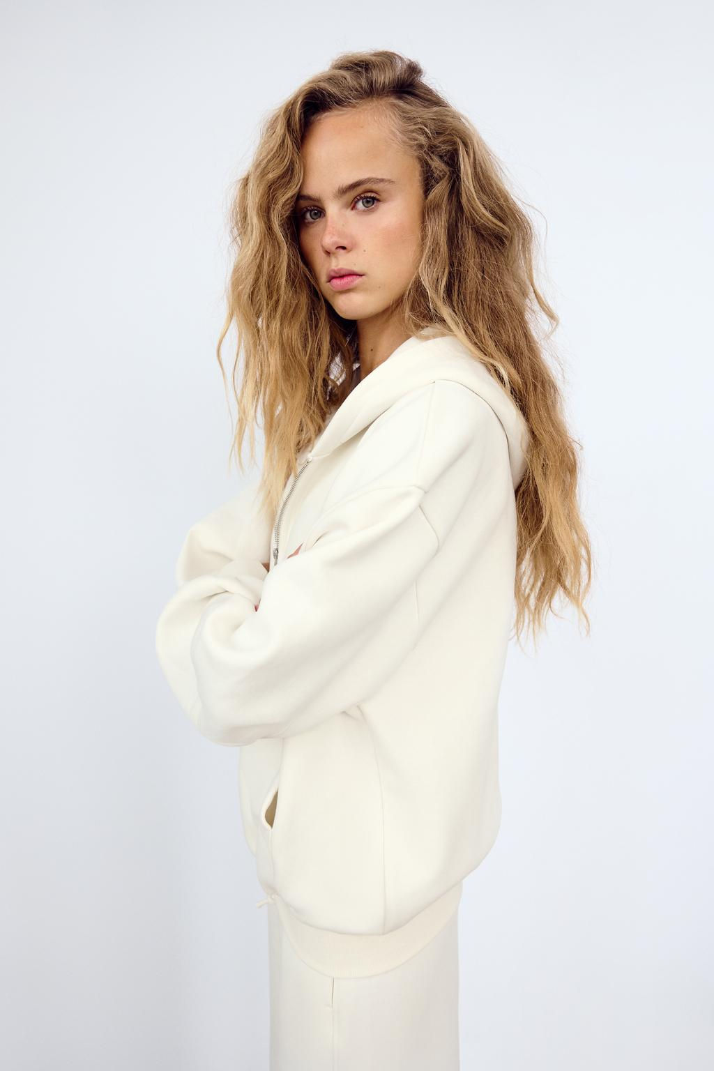 OVERSIZED ZIPPED SWEATSHIRT - Zara фото 5