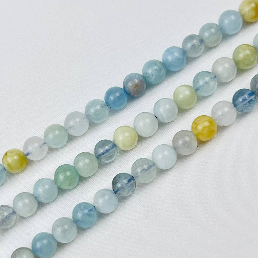 Бусины для украшений из Аквамарина и Берилла (60 бусин)