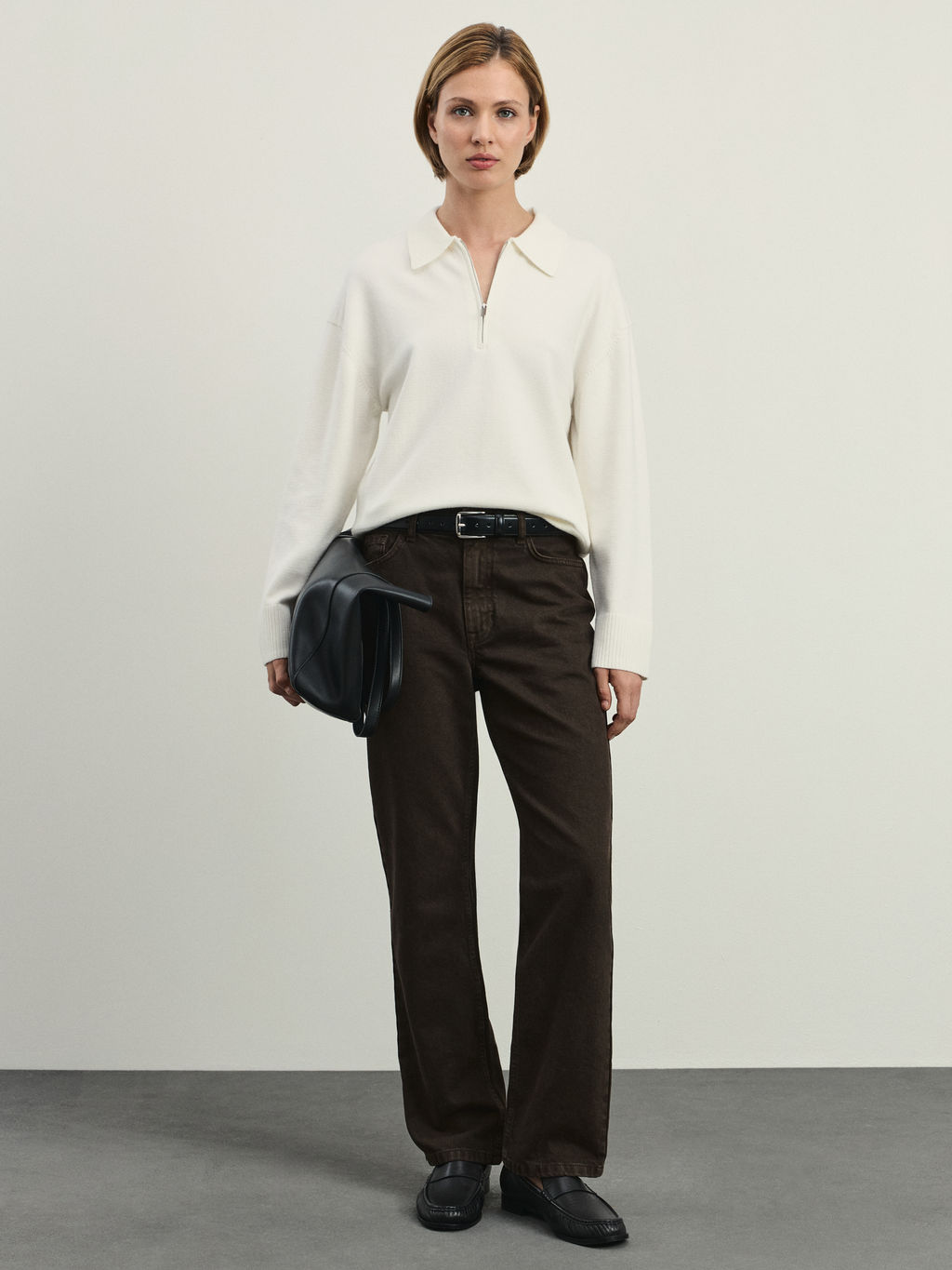 Джемпер поло из вискозы / Zarina  фото 2