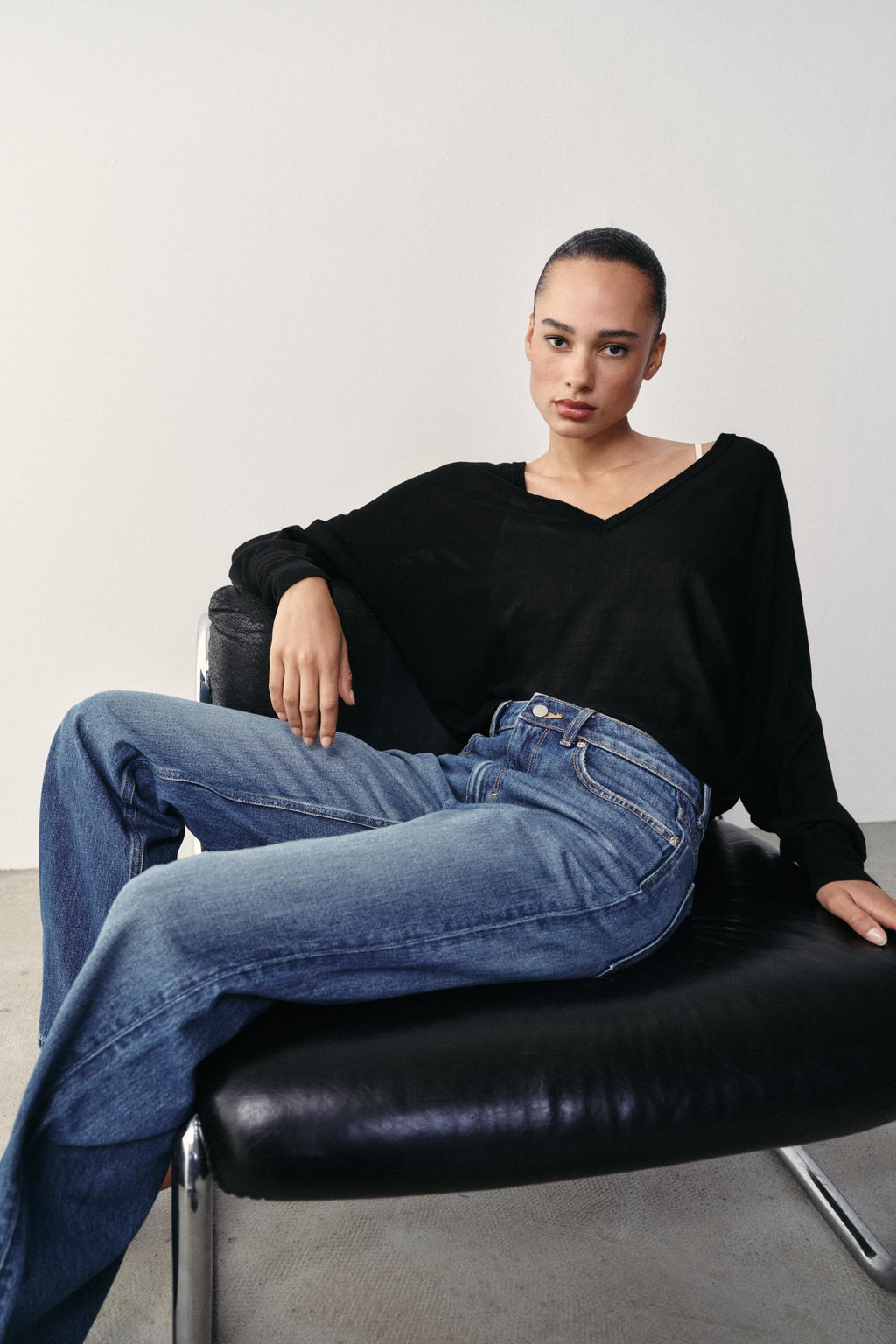 JEANS Z1975 REGULAR TIRO ALTO LONG LENGTH / Azul - Zara фото 9