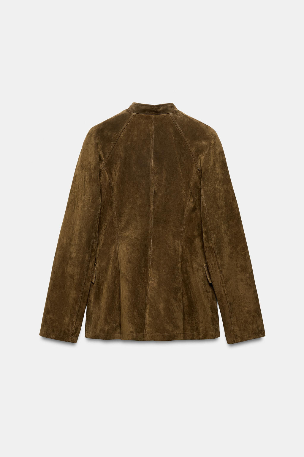FITTED 100% SUEDE LEATHER JACKET - Zara фото 12