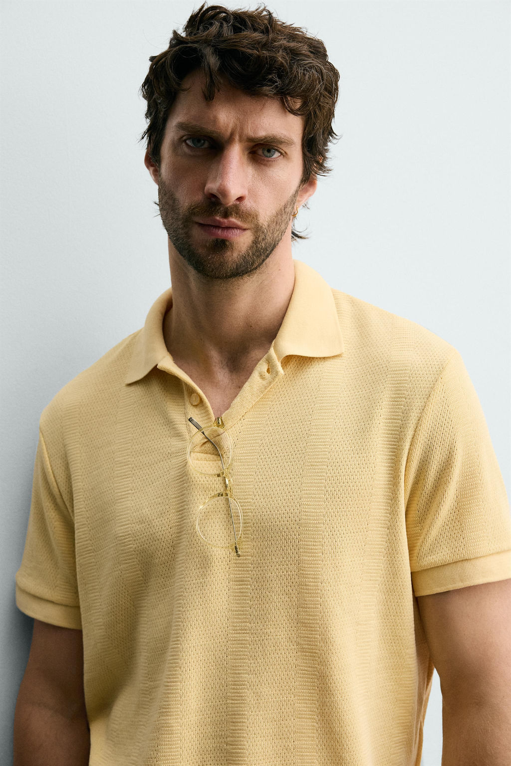 POLO REGULAR FIT JACQUARD RAYAS / Marino - Zara фото 5