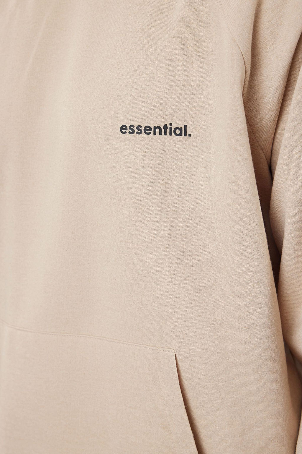 TRENDYOL MAN Bej Unisex Oversize/Genis Kesim Reglan Kol Sloganl? Kapusonlu Sweatshirt TMNAW25SW00156 - Trendyolmilla фото 14