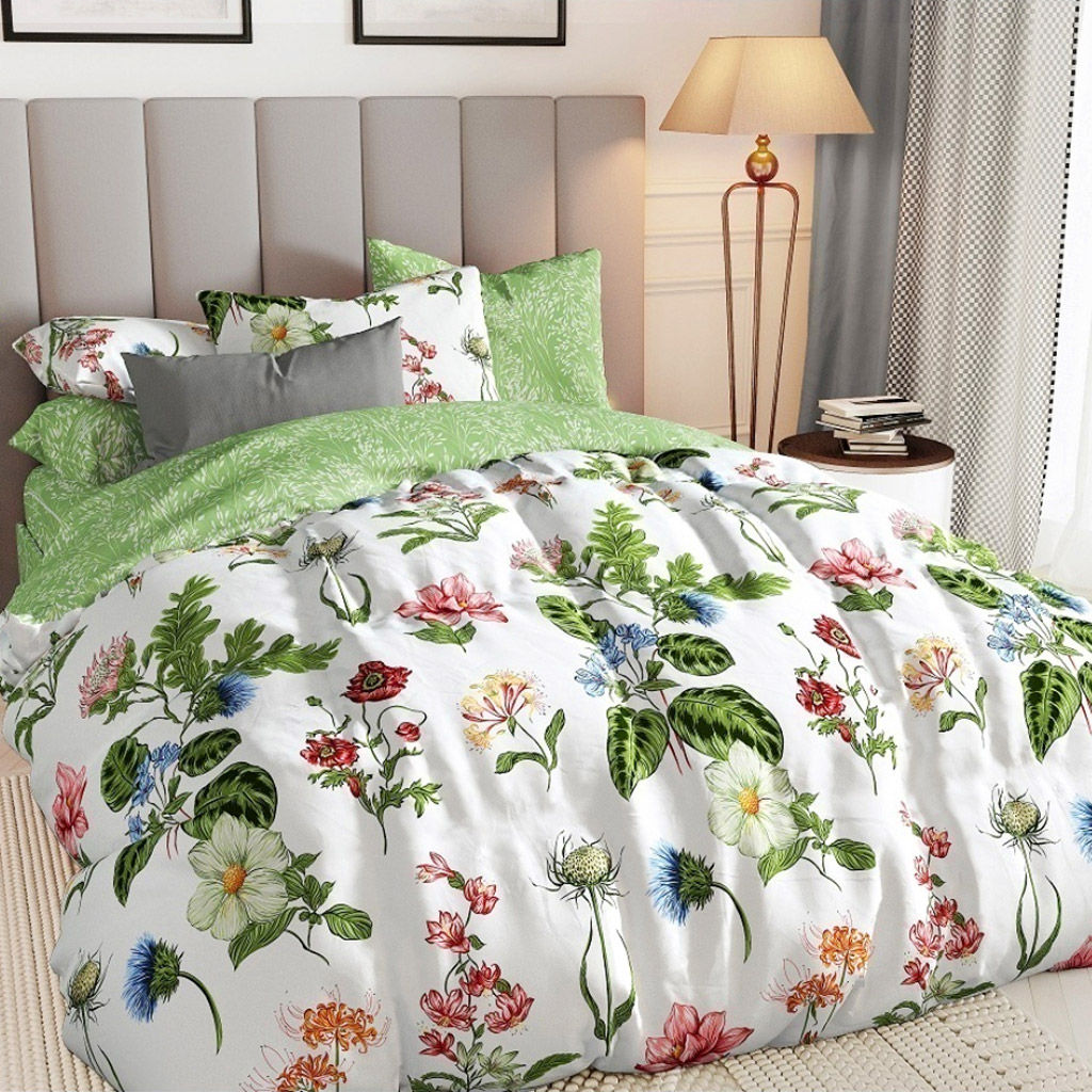 Наволочка 30х30см "Флора", поплин "Премиум" 115г/м2, хлопок 100%, с клапаном-запахом, упаковка ПП 22х30см, "Домашняя мода" (Россия)