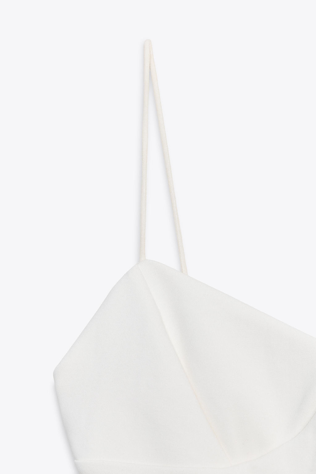 INTERLOCK PEPLUM STRAPPY TOP - Zara фото 7