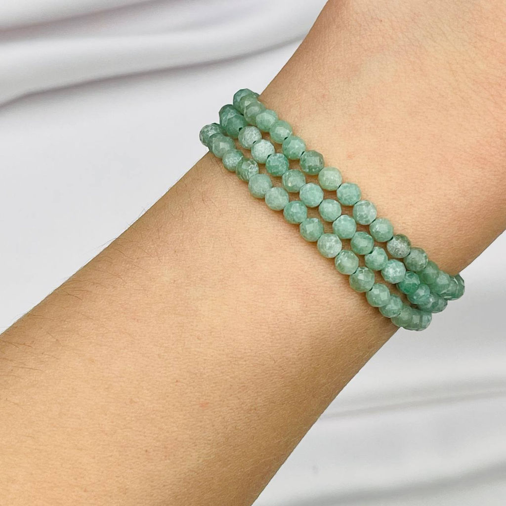 Бусины для украшений из зеленого Авантюрина огранка - Радуга самоцветов фото 2