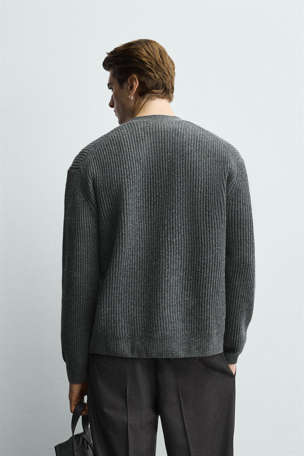 WOOL TEXTURED CARDIGAN - Zara фото 11