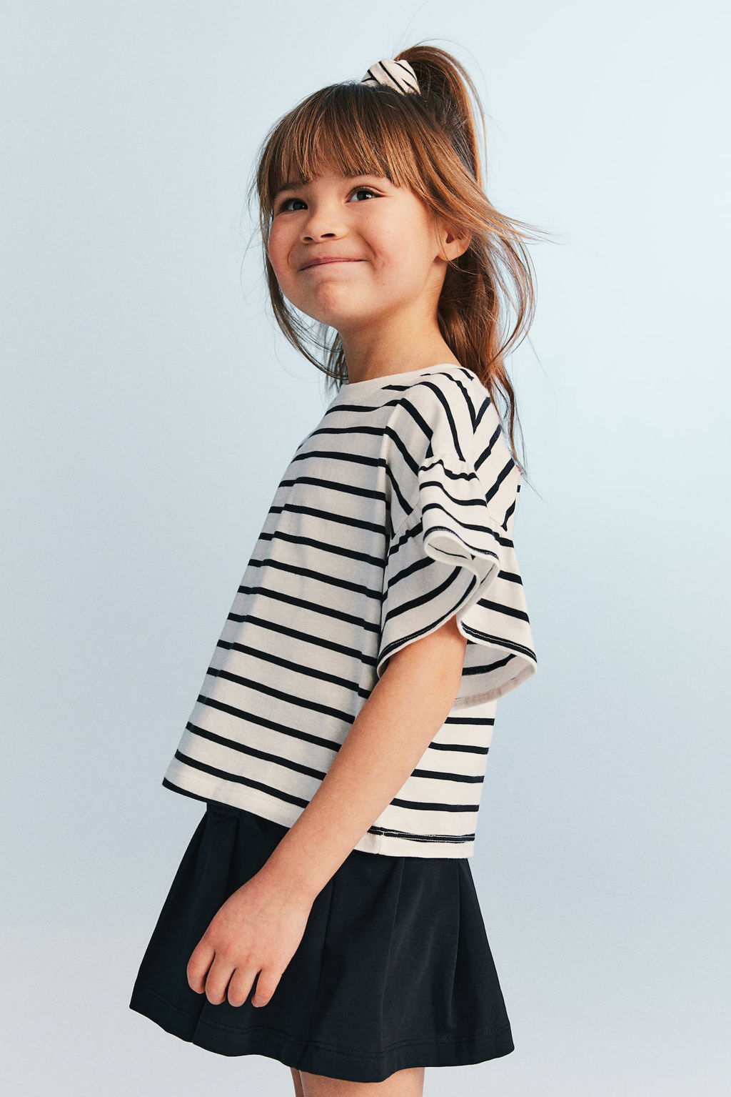 Camiseta de punto con manga de volantes