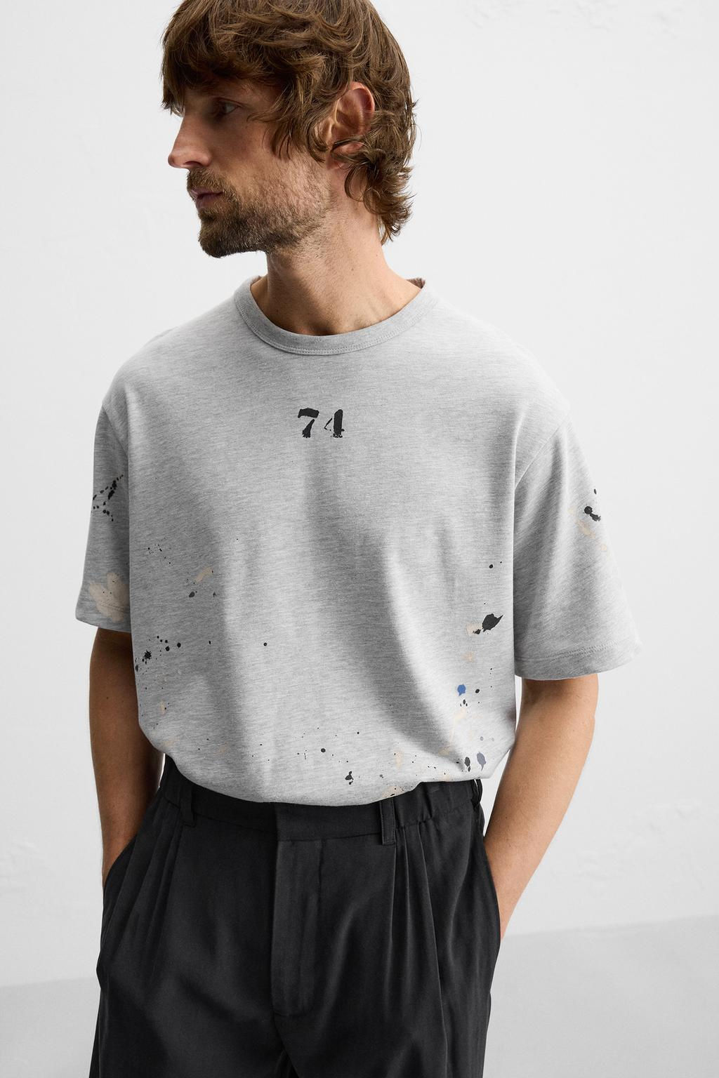 PAINT SPLATTER NUMBER T-SHIRT - Zara фото 6