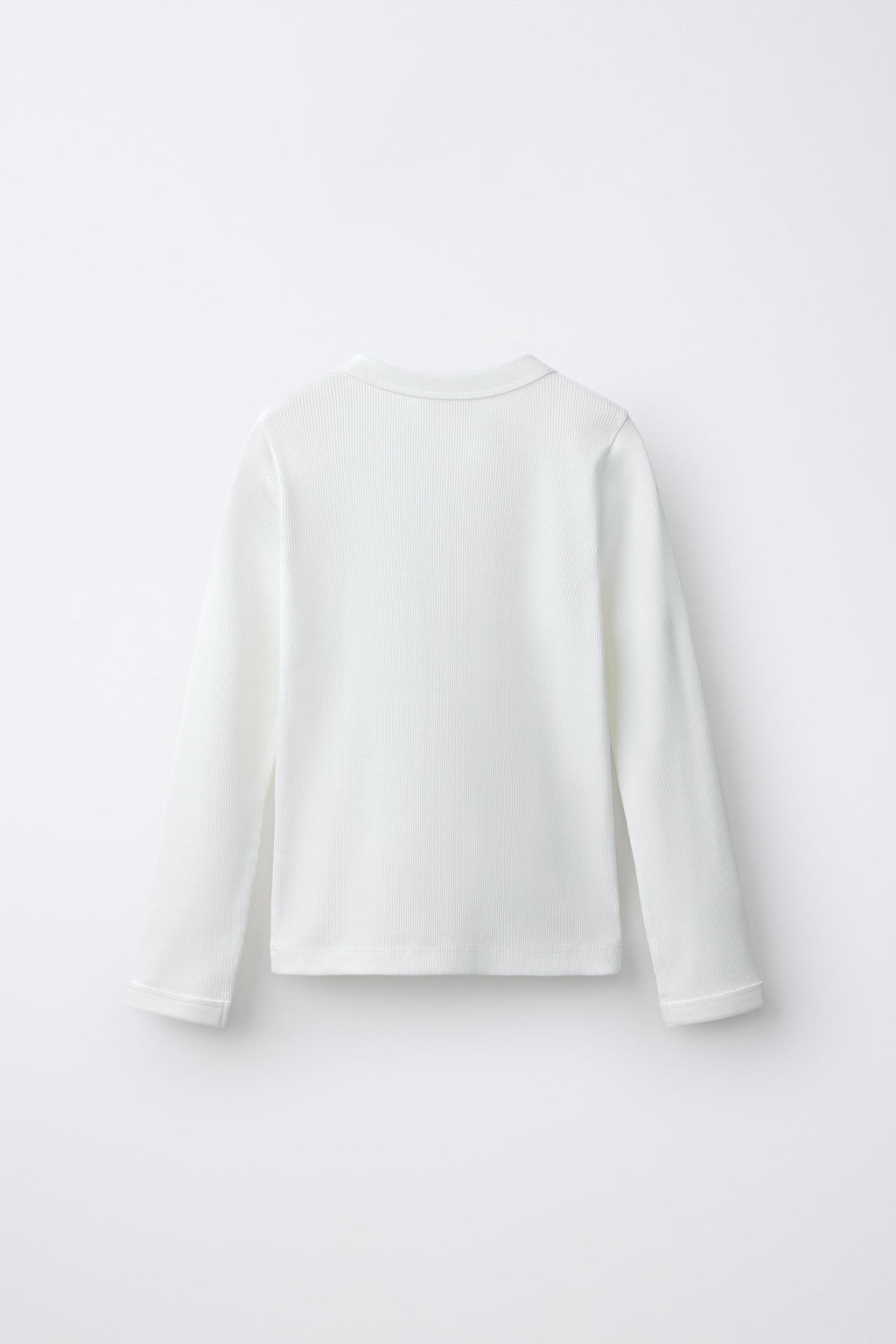 PLAIN RIBBED T-SHIRT - Zara фото 8