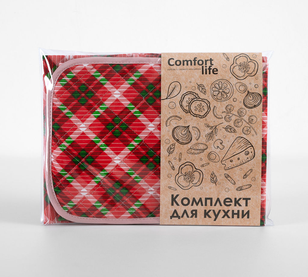 Набор для кухни фартук+полтенце+прихватка Плетение 1