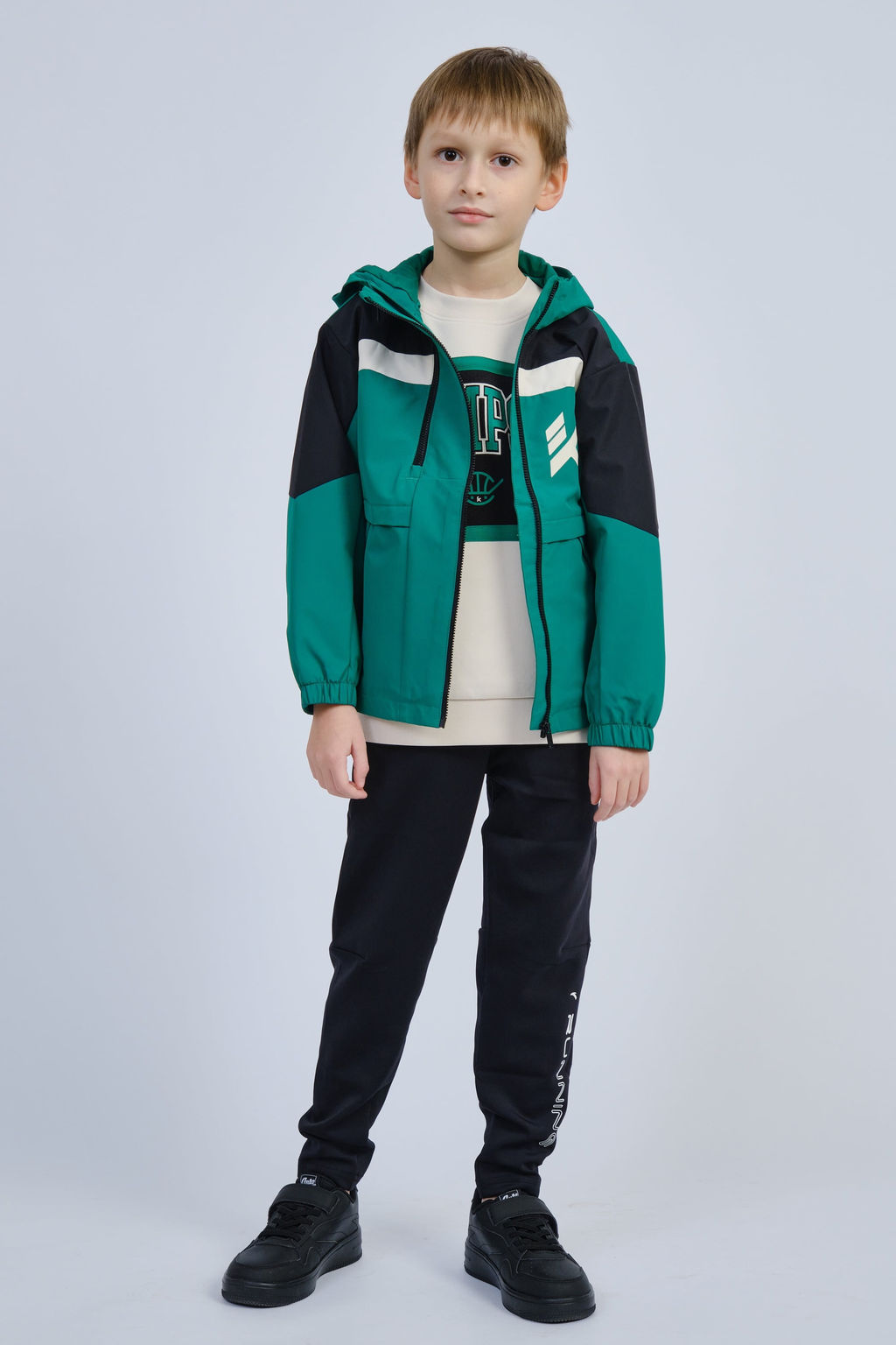 Куртка утепленная с капюшоном Зеленый