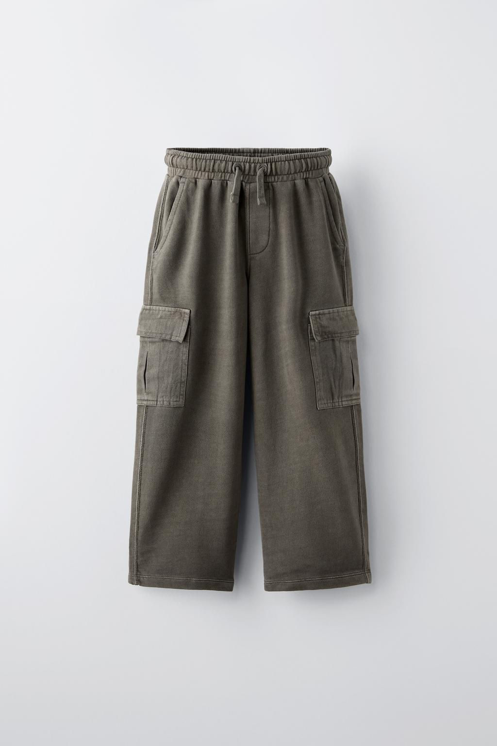 GARMENT DYED CARGO TROUSERS - Zara фото 4