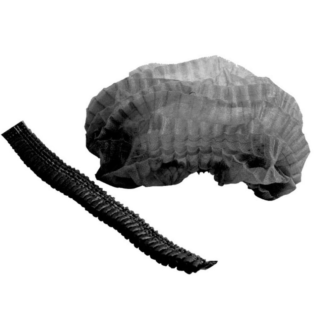 White line Шапочка-клип спанбонд, чёрный, 50 шт