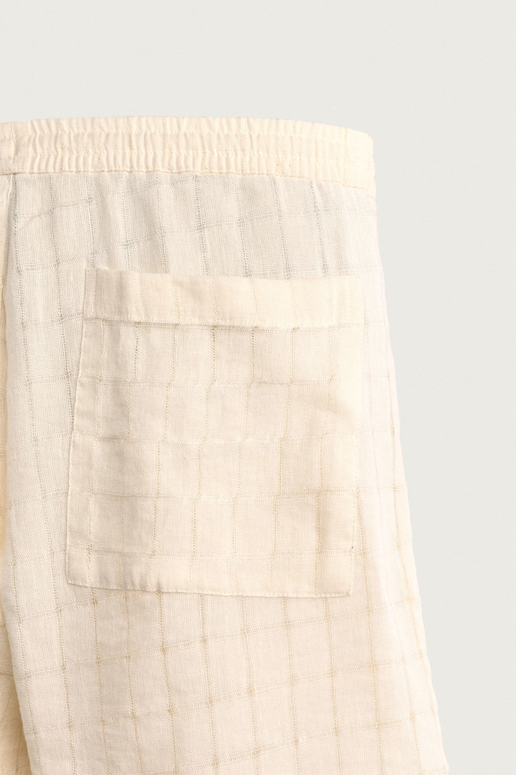 BERMUDA JACQUARD CUADROS LINO - ALGOD?N / Crudo - Zara фото 8