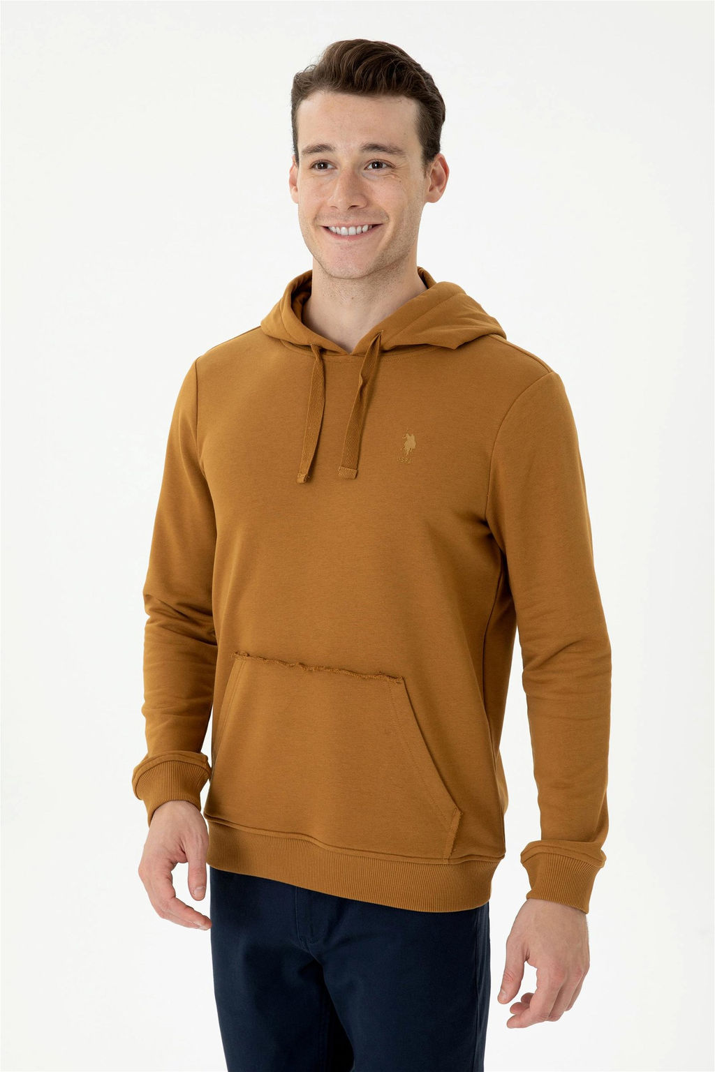 U. S. Polo Assn Мужская толстовка с капюшоном кокосового цвета - U.s. polo assn фото 4