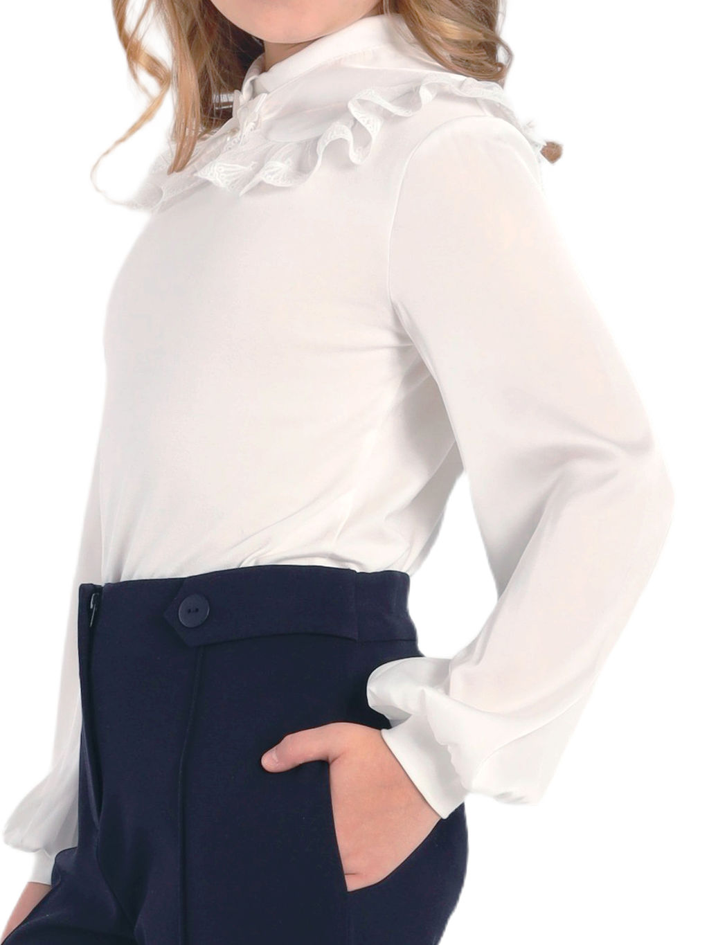 Школьная блузка для девочки О76556 - Карамелли фото 6