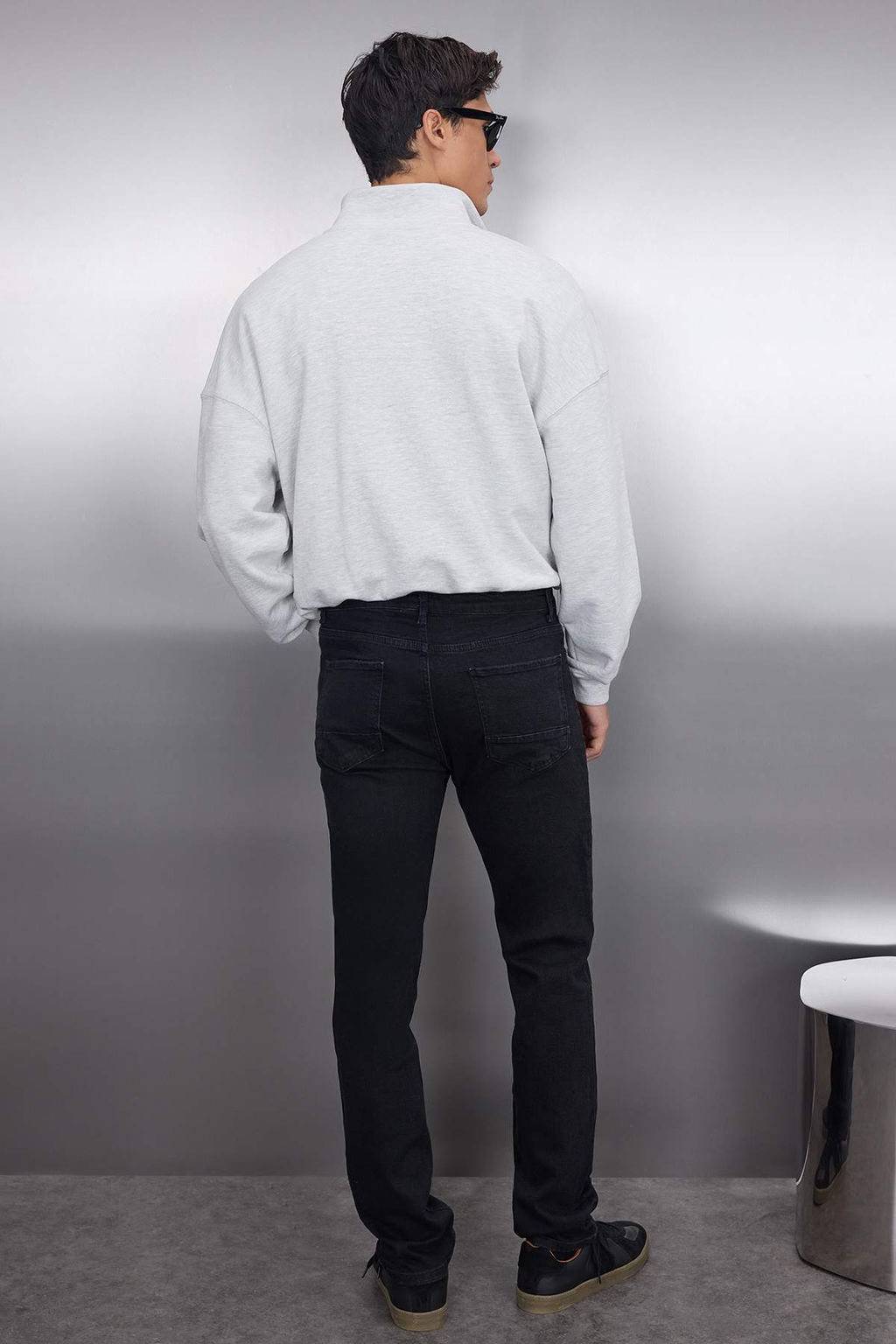 TRENDYOL MAN Siyah Slim Fit Dar Kesim Esnek Kumas Jeans TMNAW23JE00028 - Trendyolmilla фото 4