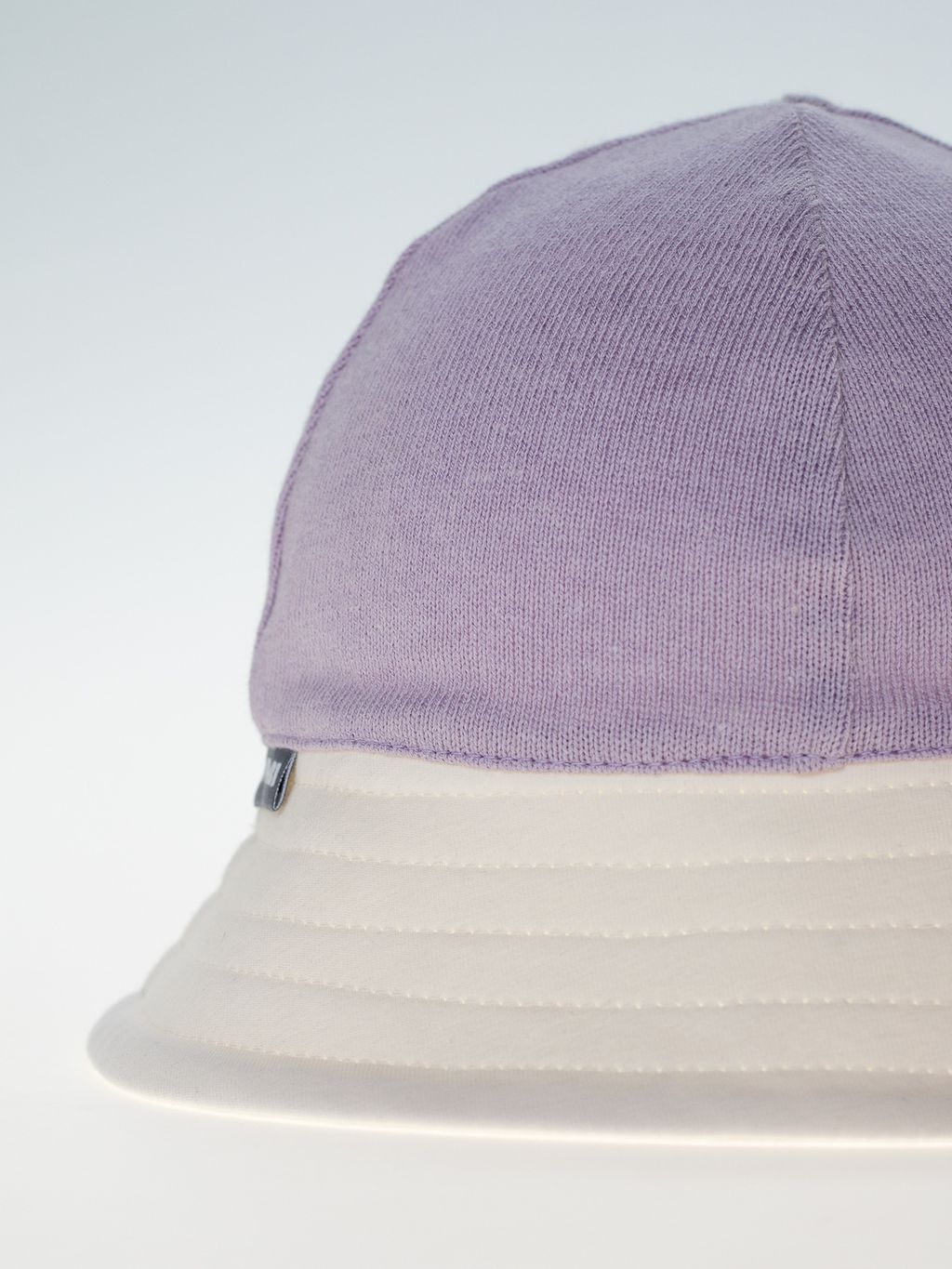 Панамка трикотажная вязаная (Молоко/Лаванда) - Jumbi фото 7