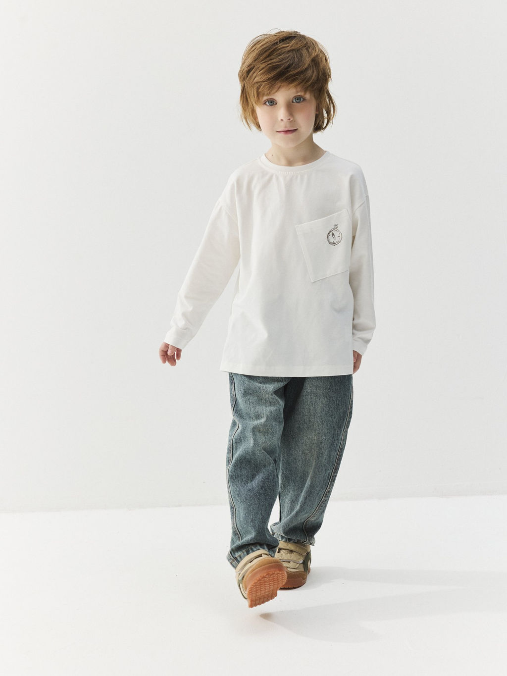 Лонгслив оверсайз Молоко с карманом - Bungly фото 5